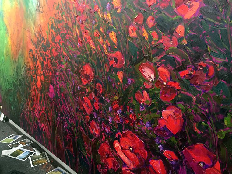 Field of Blooms: Erin's Largest Single Canvas